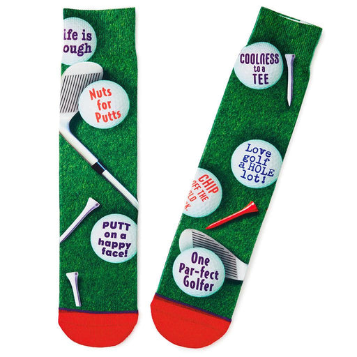 Hallmark : Golf Lover Puns Toe of a Kind Novelty Crew Socks - Hallmark : Golf Lover Puns Toe of a Kind Novelty Crew Socks - Annies Hallmark and Gretchens Hallmark, Sister Stores