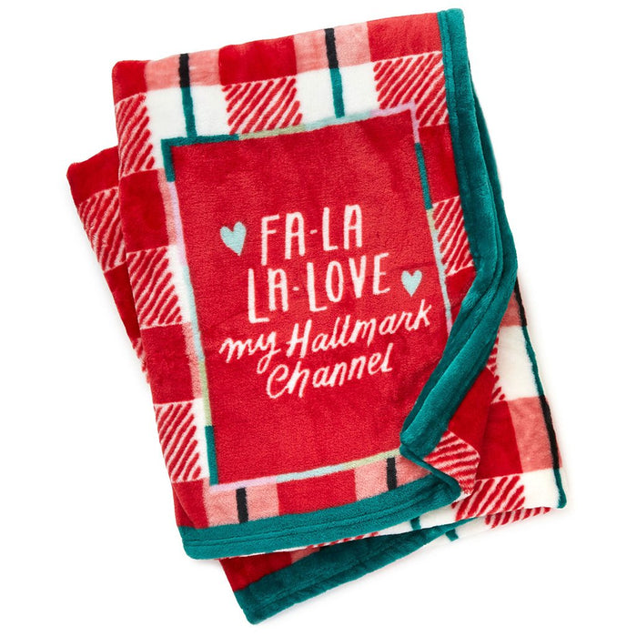 Hallmark : Hallmark Channel Fa-La-La-Love Plaid Blanket, 50x60 - Hallmark : Hallmark Channel Fa-La-La-Love Plaid Blanket, 50x60