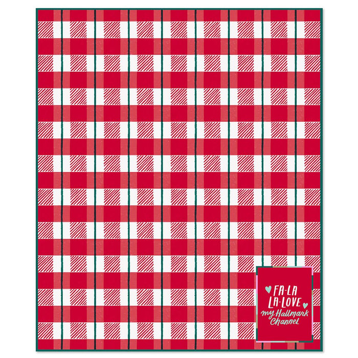 Hallmark : Hallmark Channel Fa-La-La-Love Plaid Blanket, 50x60 - Hallmark : Hallmark Channel Fa-La-La-Love Plaid Blanket, 50x60