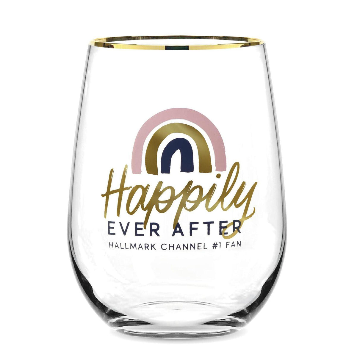 Hallmark Drink in All The Love Stemless Wine Glass, 16 oz.