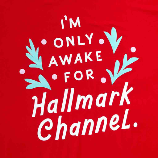 Hallmark : Hallmark Channel Only Awake Oversized Women's Red Sleep Shirt - Hallmark : Hallmark Channel Only Awake Oversized Women's Red Sleep Shirt