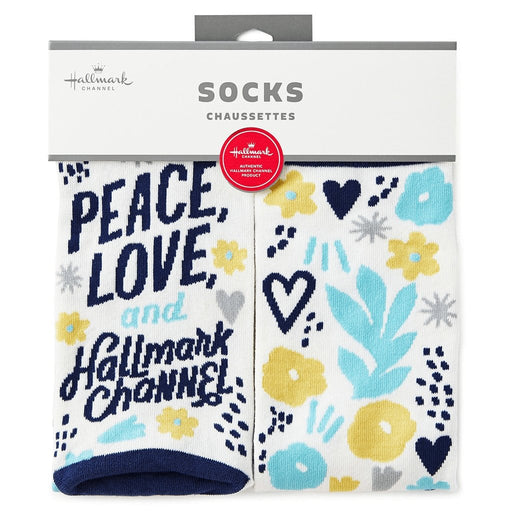 Hallmark : Hallmark Channel Peace & Love Novelty Crew Socks -