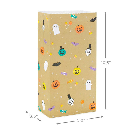 Hallmark : Halloween 12-Pack Kraft Paper Goodie Bags With Stickers - Hallmark : Halloween 12-Pack Kraft Paper Goodie Bags With Stickers - Annies Hallmark and Gretchens Hallmark, Sister Stores