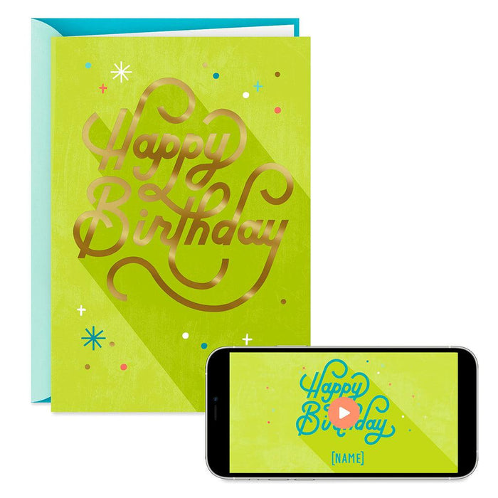 Hallmark : Happy Birthday Script Video Greeting Birthday Card -