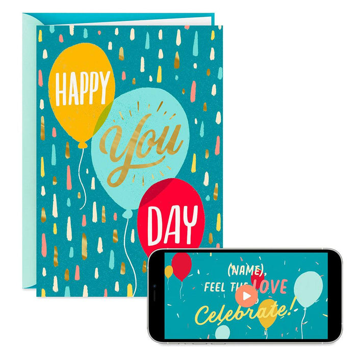 Hallmark : Happy You Day Balloons Video Greeting Birthday Card -