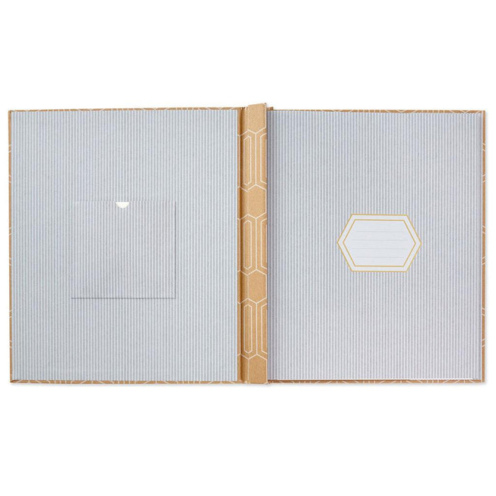 Hallmark : Hexagons on Kraft Large Refillable Photo Album