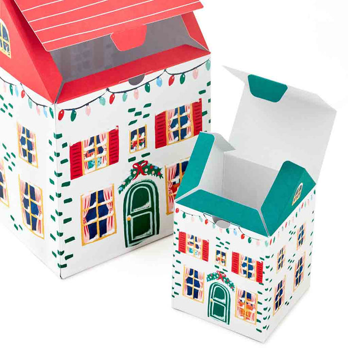 Hallmark : Holiday Houses 2-Pack Small and Large Christmas Gift Boxes - Hallmark : Holiday Houses 2-Pack Small and Large Christmas Gift Boxes