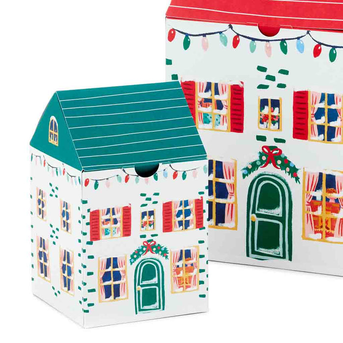 Hallmark : Holiday Houses 2-Pack Small and Large Christmas Gift Boxes - Hallmark : Holiday Houses 2-Pack Small and Large Christmas Gift Boxes