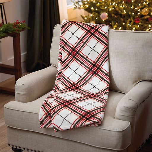 Hallmark : Holiday Plaid Throw Blanket, 50x60 - Hallmark : Holiday Plaid Throw Blanket, 50x60