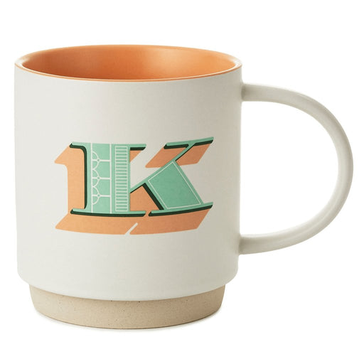 Hallmark : Initial Monogram 16 oz. Mug, K -