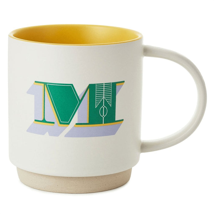 Hallmark : Initial Monogram 16 oz. Mug, M -