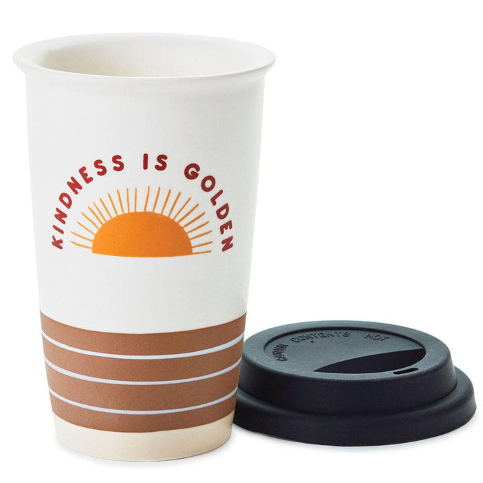 Hallmark : Kindness Is Golden Ceramic Travel Mug, 9 oz. -