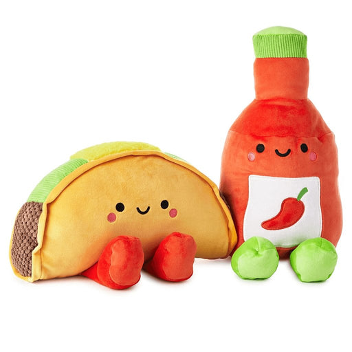 Hallmark : Large Better Together Taco and Hot Sauce Magnetic Plush, 16" -