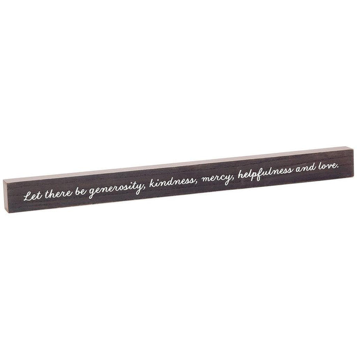 Hallmark : Let There Be Generosity Quote Sign, 23.5x2 -
