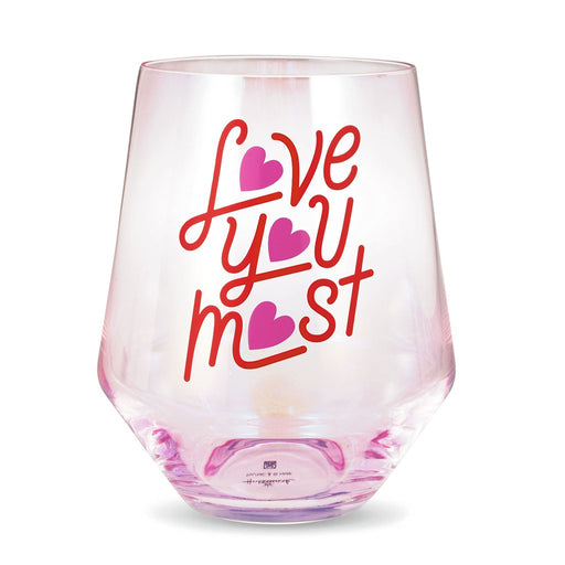 Hallmark : Love You Most Jumbo Stemless Wine Glass, 43 oz. - Hallmark : Love You Most Jumbo Stemless Wine Glass, 43 oz.