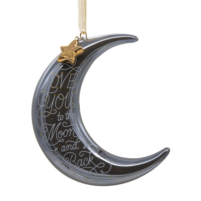 Hallmark : Love You to the Moon and Back Signature Premium Ceramic Hallmark Ornament - Hallmark : Love You to the Moon and Back Signature Premium Ceramic Hallmark Ornament