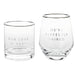 Hallmark : Lowball and Stemless Wine Glass, Set of 2 -