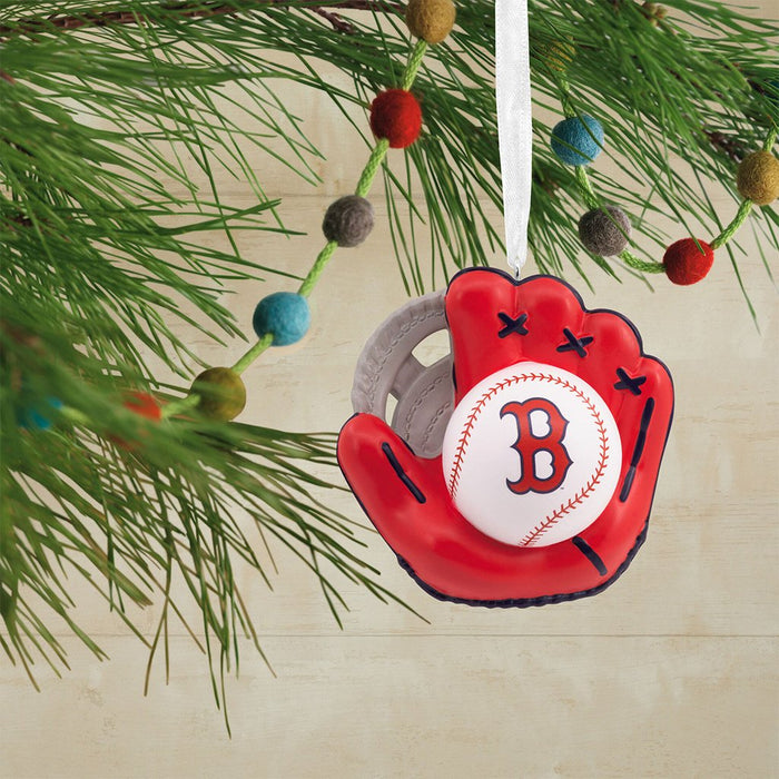 Hallmark : MLB Boston Red Sox™ Baseball Glove Hallmark Ornament - Hallmark : MLB Boston Red Sox™ Baseball Glove Hallmark Ornament