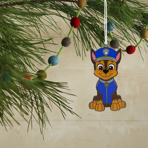 Hallmark : Paw Patrol™ Chase Moving Metal Hallmark Ornament - Hallmark : Paw Patrol™ Chase Moving Metal Hallmark Ornament