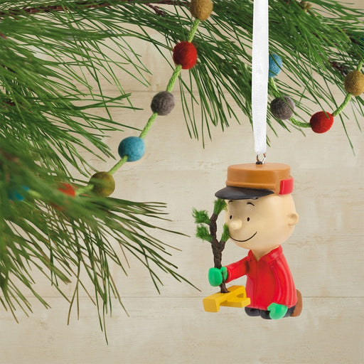 Hallmark : Peanuts® Charlie Brown Kneeling With Tree Hallmark Ornament - Hallmark : Peanuts® Charlie Brown Kneeling With Tree Hallmark Ornament