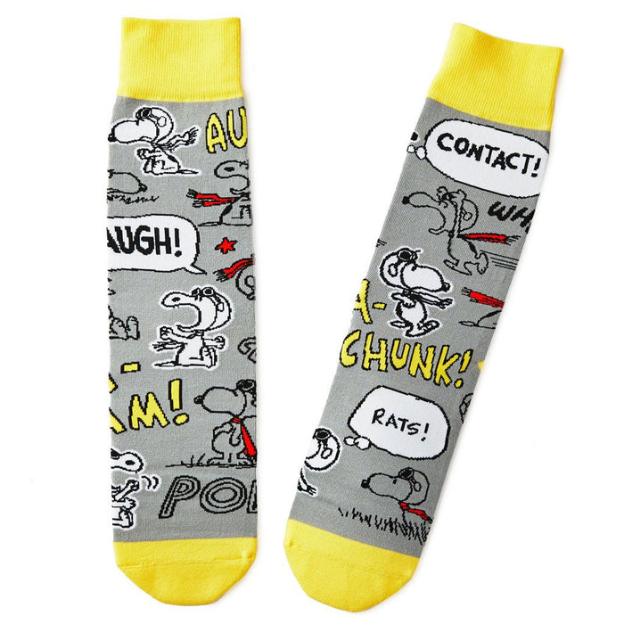 Hallmark :Peanuts® Flying Ace Snoopy Crew Socks - Hallmark :Peanuts® Flying Ace Snoopy Crew Socks