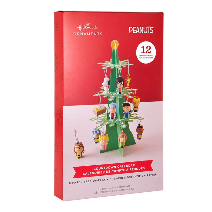 Hallmark : Peanuts® Nativity Countdown Calendar Miniature Christmas Tree Set With 12 Mini Hallmark Ornaments - Hallmark : Peanuts® Nativity Countdown Calendar Miniature Christmas Tree Set With 12 Mini Hallmark Ornaments