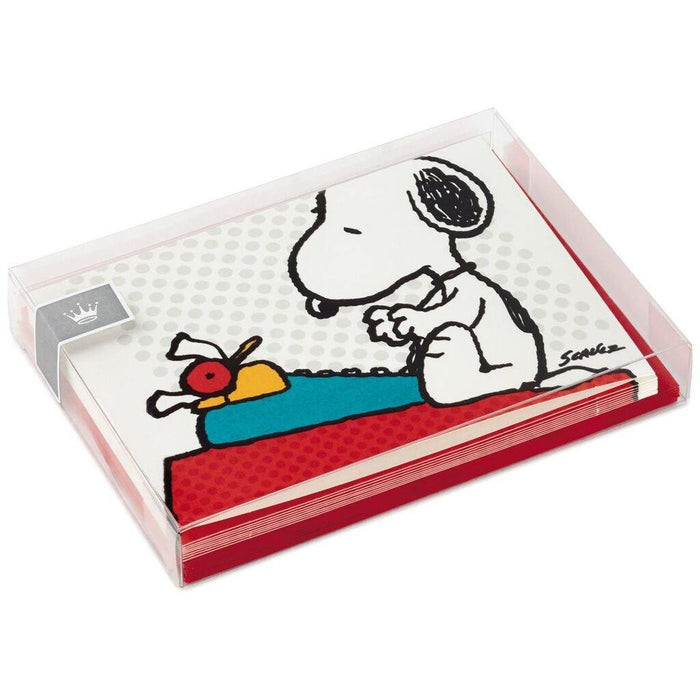 Hallmark : Peanuts® Snoopy and Typewriter Blank Note Cards, Pack of 10 -