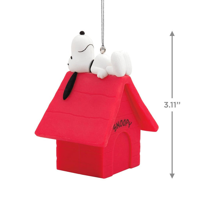 Hallmark : Peanuts Snoopy On Red Doghouse Hallmark Ornament -