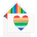 Hallmark : Rainbow Heart Blank Note Cards, Box of 10 -