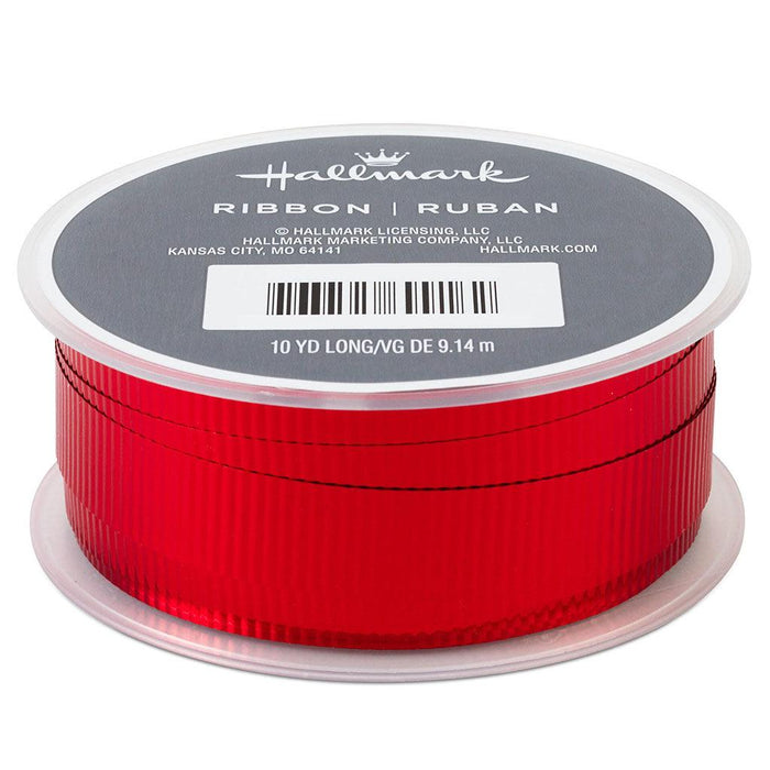 Hallmark : Red 0.5" Crimped Ribbon, 30' -