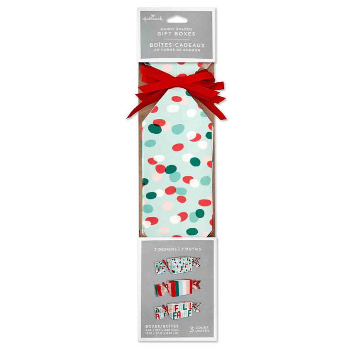 Hallmark : Red and Green Candy-Shaped Christmas Party Favor Boxes - Hallmark : Red and Green Candy-Shaped Christmas Party Favor Boxes