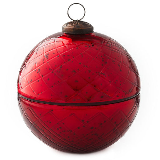 Hallmark : Red Mercury Glass Ball Ornament Candle, 10 oz. - Hallmark : Red Mercury Glass Ball Ornament Candle, 10 oz.