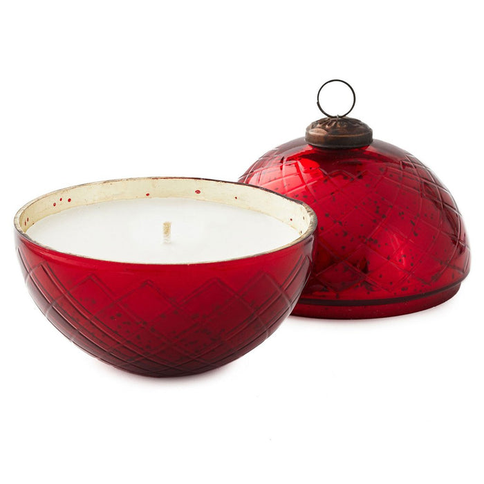 Hallmark : Red Mercury Glass Ball Ornament Candle, 10 oz. - Hallmark : Red Mercury Glass Ball Ornament Candle, 10 oz.