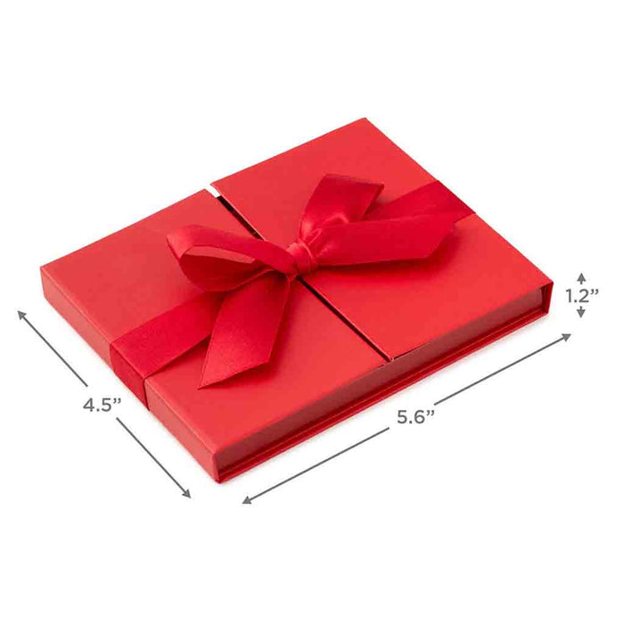 Hallmark : Red With Bow Gift Card Holder Box - Hallmark : Red With Bow Gift Card Holder Box