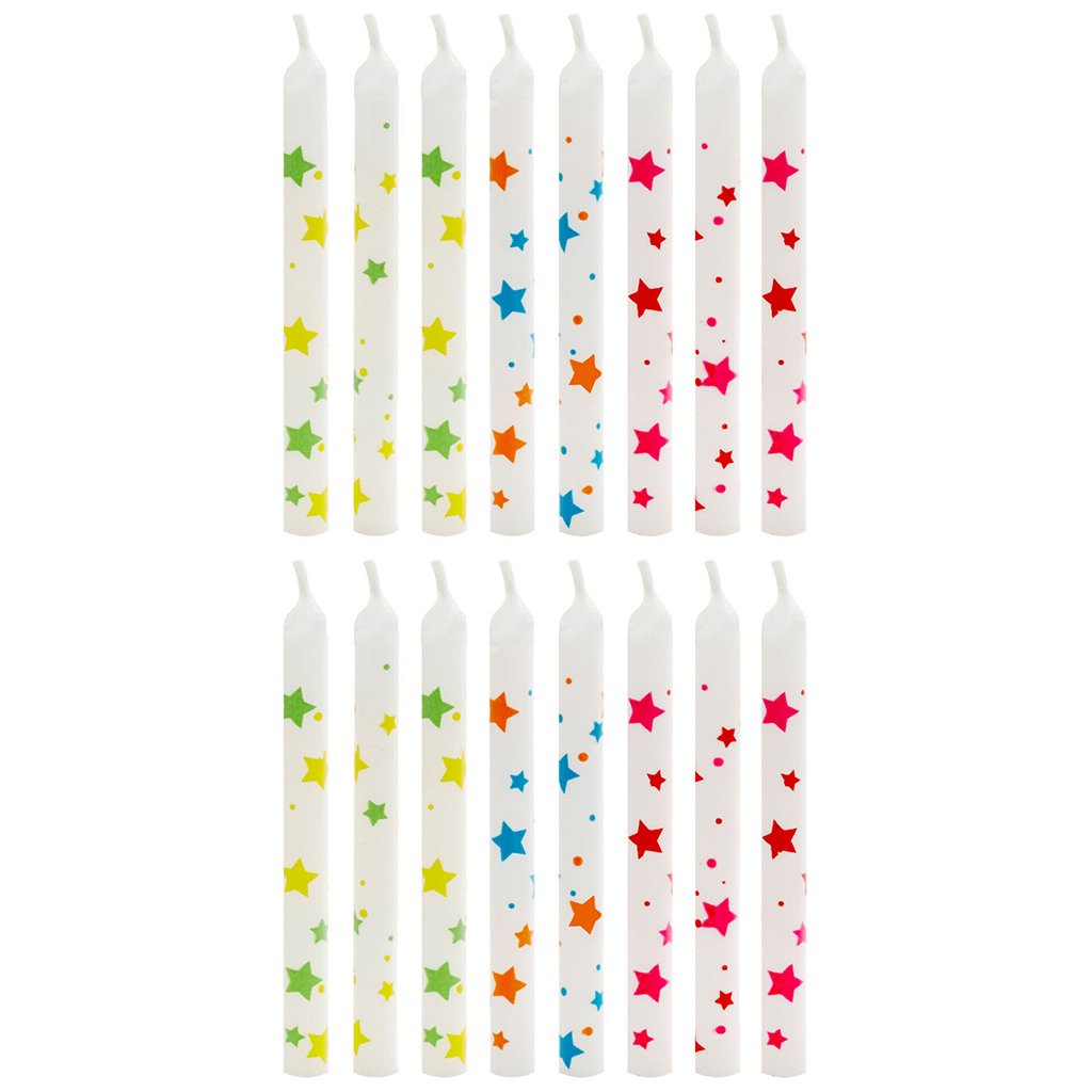 Hallmark Scattered Stars White Birthday Candles, Set of 16 Annies