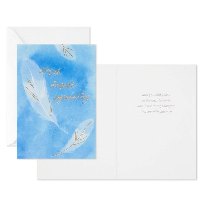 Hallmark : Serene Flowers Assorted Sympathy Cards, Pack of 12 -