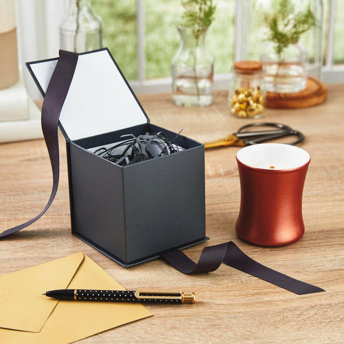 Hallmark : Slate Gray Small Gift Box With Shredded Paper Filler -
