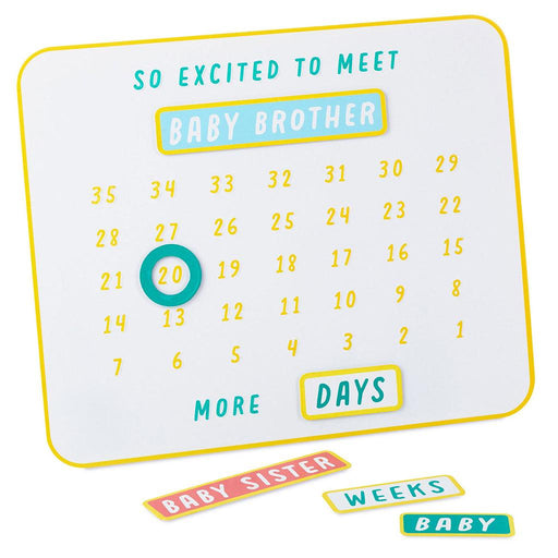 Hallmark : So Excited to Meet You Magnetic Baby Countdown Board -