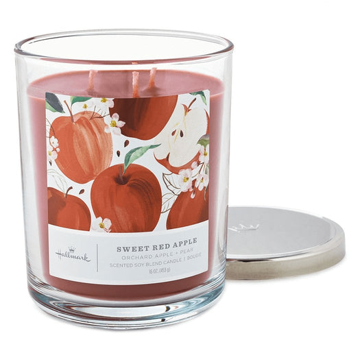 Hallmark : Sweet Red Apple 3-Wick Jar Candle, 16 oz. -