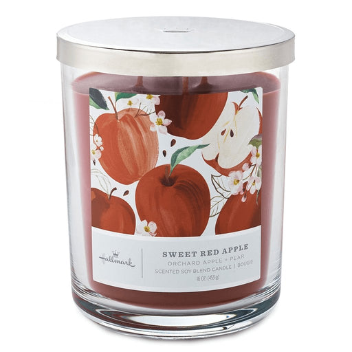 Hallmark : Sweet Red Apple 3-Wick Jar Candle, 16 oz. -