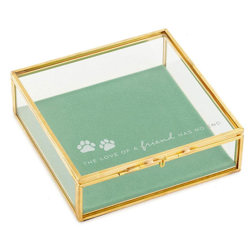 Hallmark : The Love of a Friend Glass Pet Memory Box, 5x5 - Hallmark : The Love of a Friend Glass Pet Memory Box, 5x5 - Annies Hallmark and Gretchens Hallmark, Sister Stores