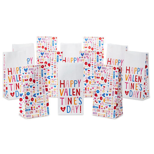 Hallmark : Valentine's Day 12-Pack Assorted Goodie Bags With Stickers - Hallmark : Valentine's Day 12-Pack Assorted Goodie Bags With Stickers