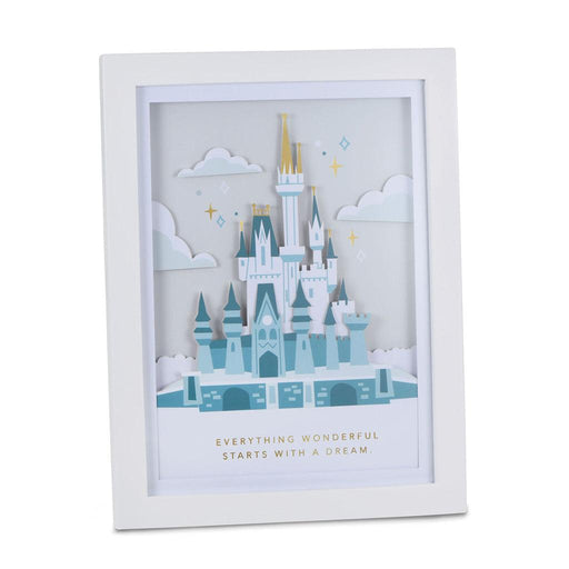 Hallmark : Walt Disney World 50th Anniversary Castle Papercraft Framed Art, 8.88x10.5 -