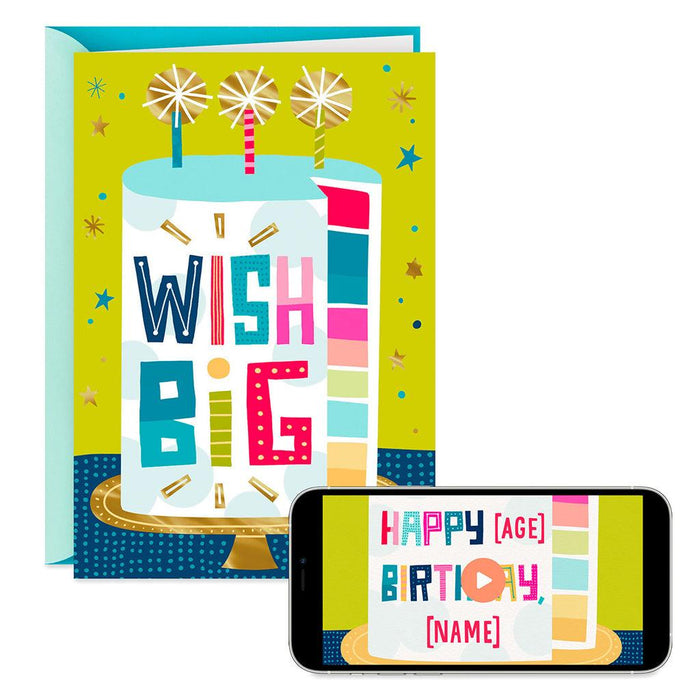 Hallmark : Wish Big Cake Video Greeting Birthday Card -