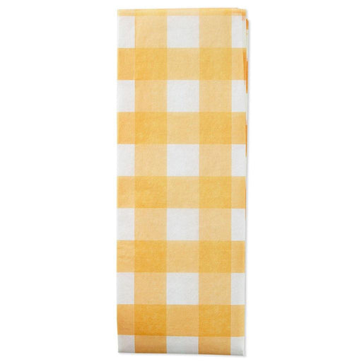 Hallmark : Yellow Gingham Tissue Paper, 6 sheets -