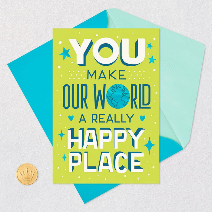 Hallmark : You Make Our World a Happy Place Video Greeting Birthday Card -