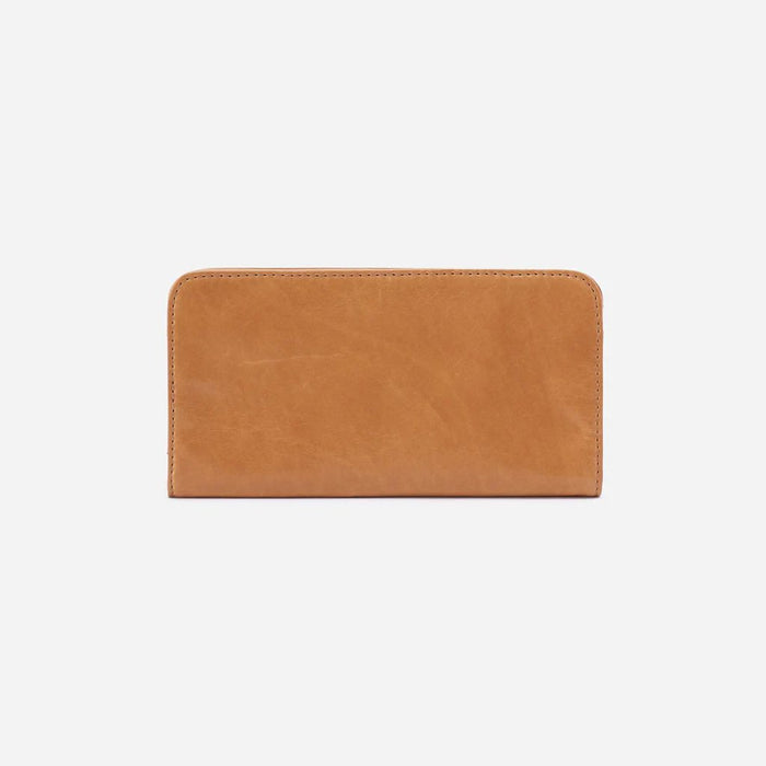 HOBO : Angle Continental Wallet in Polished Leather - Natural - HOBO : Angle Continental Wallet in Polished Leather - Natural