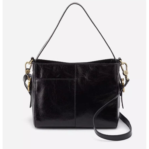 HOBO : Render Small Crossbody in Black - Polished Leather - HOBO : Render Small Crossbody in Black - Polished Leather