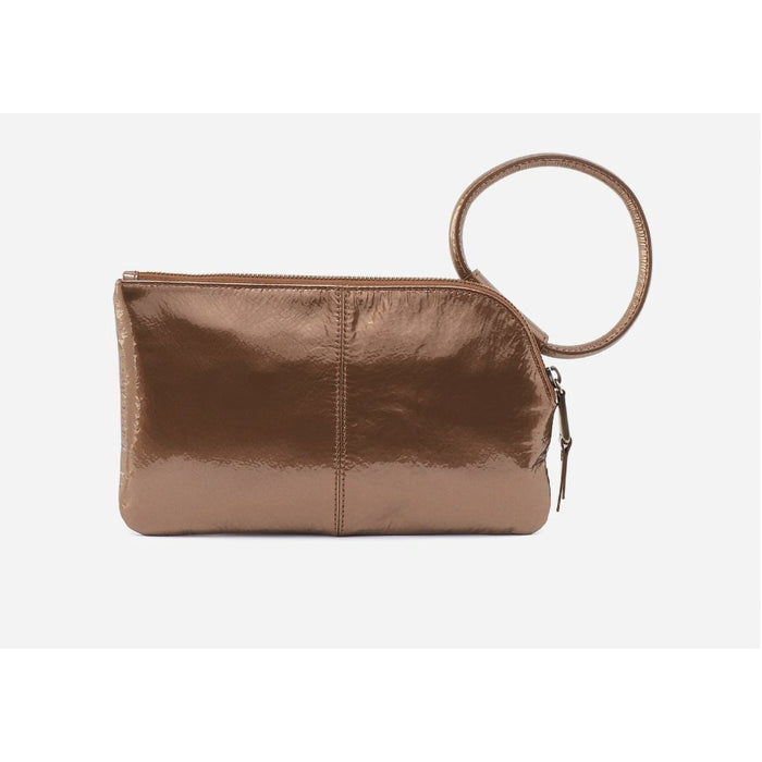 HOBO : Sable Wristlet in Bronze - Patent Leather - HOBO : Sable Wristlet in Bronze - Patent Leather
