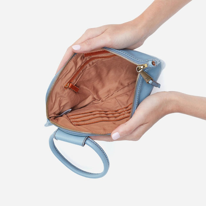 HOBO : Sable Wristlet in Polished Leather - Cornflower - HOBO : Sable Wristlet in Polished Leather - Cornflower